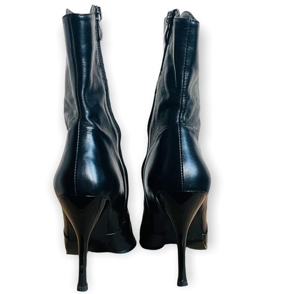 Dior authentic signature Black leather boots Point told heels 38 - Picture 8 of 10